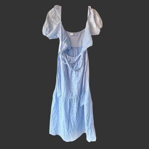 Blue Peasant Sundress